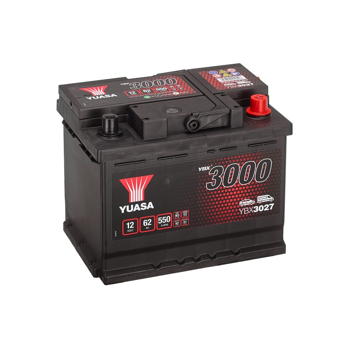 Μπαταρία αυτοκινήτου Yuasa YBX3027 12V 62Ah 550A