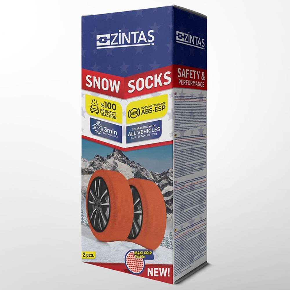 Χιονοκουβέρτες αυτοκινήτου Zintas Snow Socks Maxi Grip, συσκευασία 2 τεμαχίων